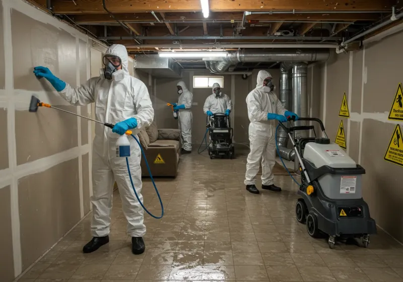 Basement Moisture Removal and Structural Drying process in Los Molinos, CA